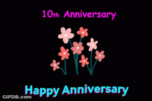 A Greeting Card For A 10Th Anniversary GIF