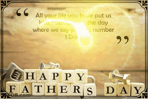 A Greeting Card For Father 'S Day With A Quote On It GIF