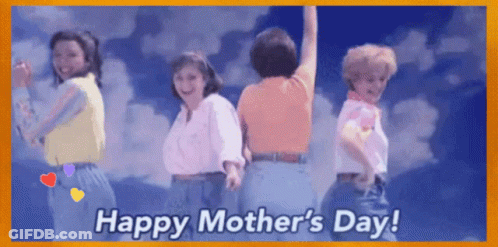 A Greeting Card For Mother 'S Day With Four Women Dancing GIF