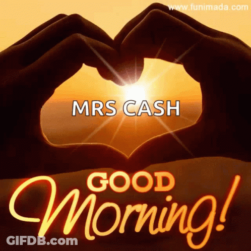 A Greeting Card For Mrs Cash With A Heart Made Of Hands GIF
