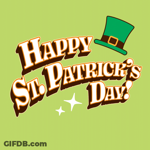 A Greeting Card For St. Patrick 'S Day With A Leprechaun Hat And Gold Coins GIF