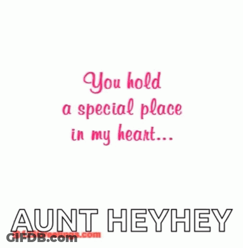 A Greeting Card That Says Aunt Hey Hey GIF