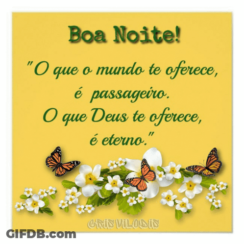 A Greeting Card That Says Boa Noite On It GIF