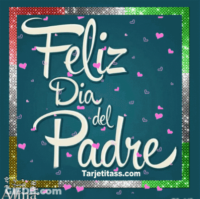 A Greeting Card That Says Feliz Dia Del Padre On It GIF