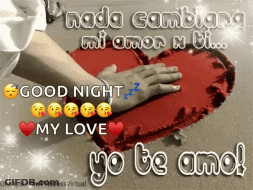 A Greeting Card That Says " Good Night My Love " GIF