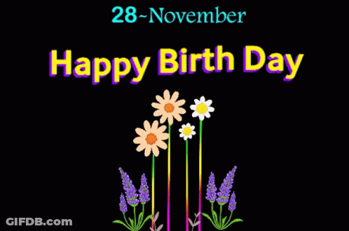 A Greeting Card That Says Happy Birth Day On It GIF
