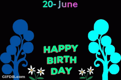 A Greeting Card That Says Happy Birth Day On It GIF