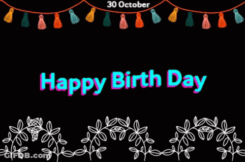 A Greeting Card That Says Happy Birthday On It GIF