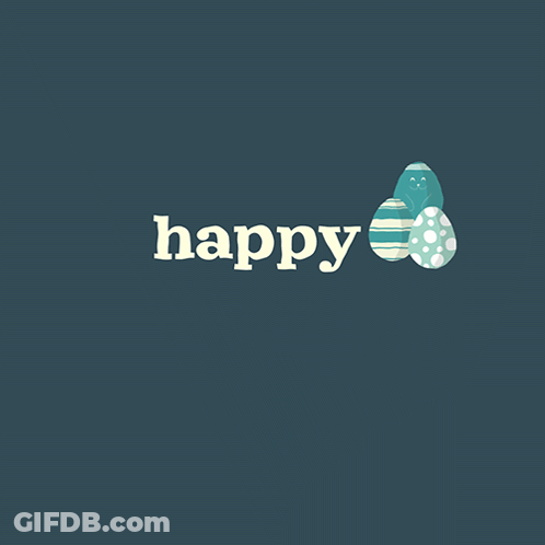 A Greeting Card That Says Happy Easter GIF
