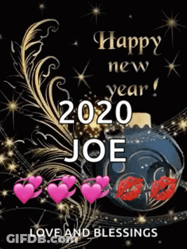 A Greeting Card That Says Happy New Year 2020 Joe GIF