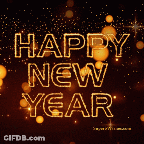 A Greeting Card That Says Happy New Year GIF