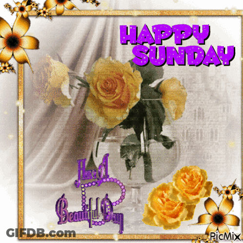 A Greeting Card That Says Happy Sunday GIF