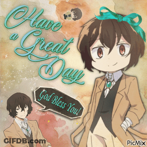 A Greeting Card That Says Have A Great Day And God Bless You GIF