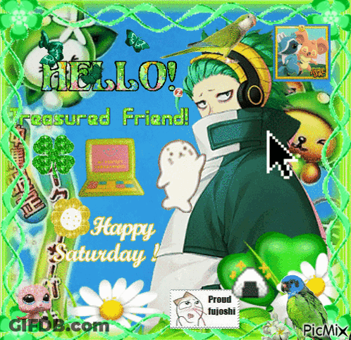 A Greeting Card That Says Hello Treasured Friend On It GIF