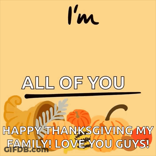 Thankful Thanksgiving Card For Family And Friends GIF