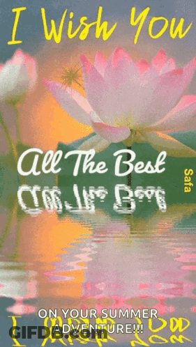 A Greeting Card That Says " I Wish You All The Best " GIF