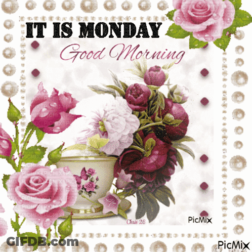 A Greeting Card That Says It Is Monday GIF