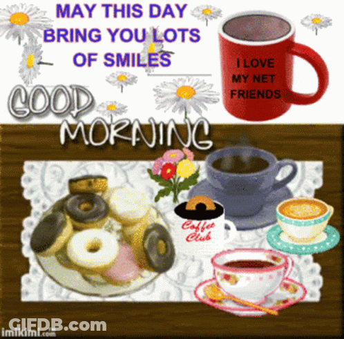 A Greeting Card That Says May This Day Bring You Lots Of Smiles And Good Morning GIF