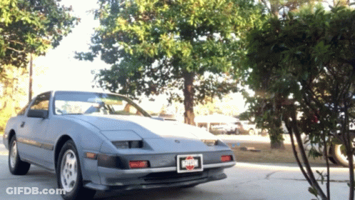 A Grey Car With A License Plate That Says ' Ohio ' On It GIF