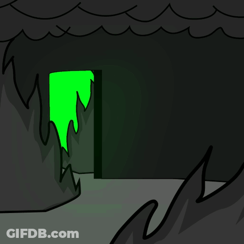 A Grim Reaper With A Green Keep Up Speech Bubble GIF