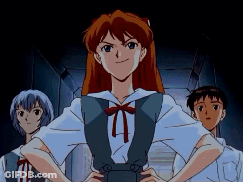 Anime Characters Standing In Dark Room GIF