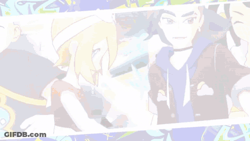 Anime Characters Standing Together In Video Game GIF