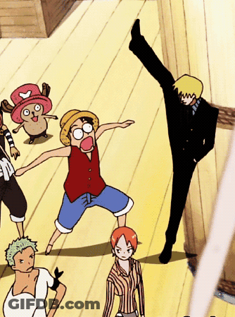 A Group Of Anime Characters Including Luffy And Chopper GIF