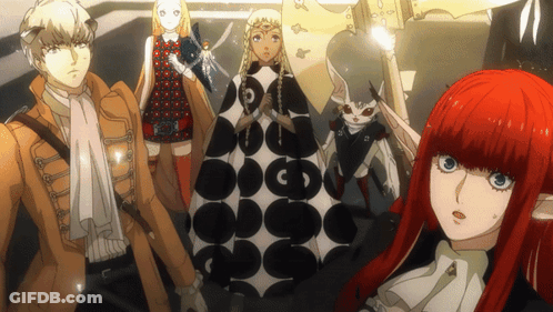 Anime Characters Standing Together GIF
