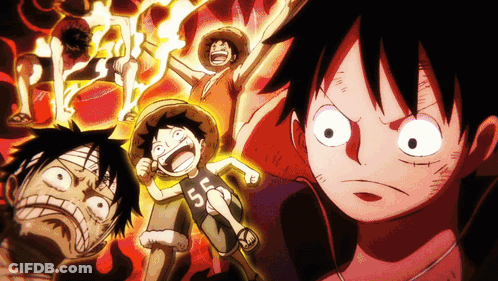 A Group Of Anime Characters With One Wearing A Shirt With The Number 55 GIF