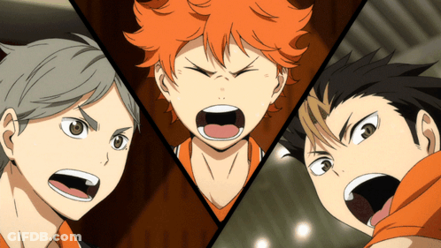 A Group Of Anime Characters With Their Mouths Open And Angry GIF