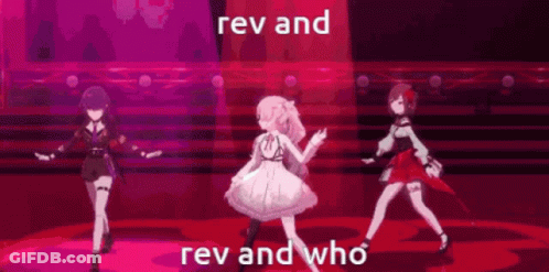 A Group Of Anime Girls Are Dancing On A Stage In A Video Game . GIF