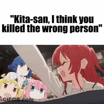 A Group Of Anime Girls Are Standing Next To Each Other And One Of Them Is Talking To The Other . GIF