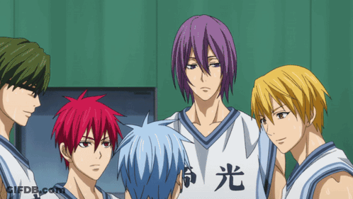 A Group Of Basketball Players With One Wearing A White Jersey With Chinese Characters On It GIF