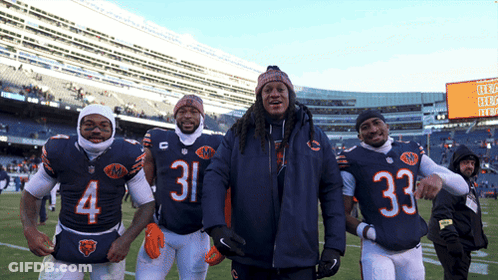 Bears Players Including Number 4 And 33 GIF