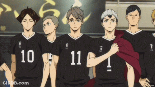 A Group Of Boys Wearing Black Shirts With The Numbers 10 11 And 1 GIF
