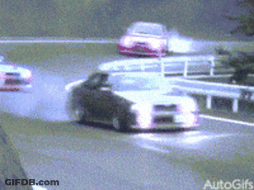 A Group Of Cars Are Driving Down A Highway And The Words Autogifs Are On The Bottom Right GIF