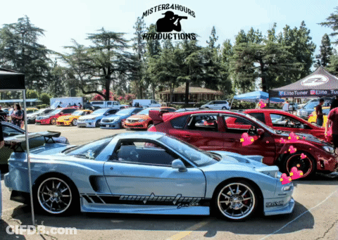 A Group Of Cars Are Parked In A Parking Lot Sponsored By Mister24hour Productions GIF