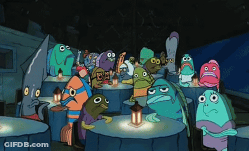 A Group Of Cartoon Characters Are Gathered Around A Table With Lanterns GIF
