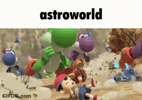 A Group Of Cartoon Characters Are Playing A Video Game . GIF