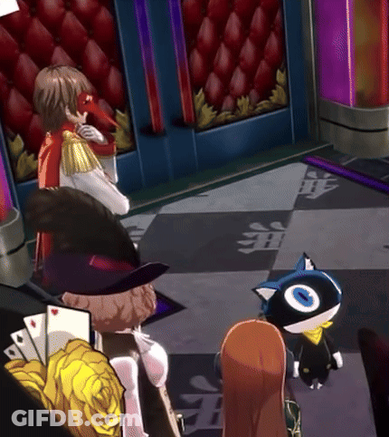 A Group Of Cartoon Characters Are Standing Around A Checkered Floor GIF