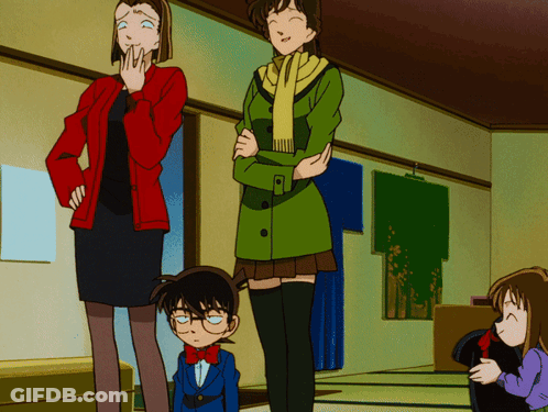 A Group Of Cartoon Characters Are Standing In A Room And One Of Them Is Wearing A Bow Tie GIF