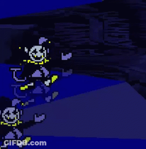 A Group Of Cartoon Characters Are Standing Next To Each Other In A Dark Room . GIF
