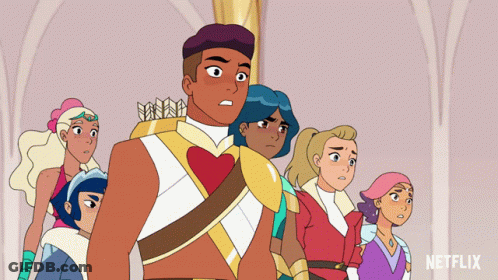 A Group Of Cartoon Characters Are Standing Next To Each Other With Netflix Written On The Bottom GIF
