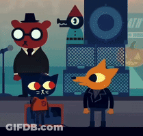 A Group Of Cartoon Characters Including A Bear And A Cat GIF