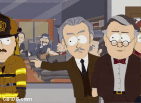 A Group Of Cartoon Characters Including A Fireman And A Man Wearing Glasses GIF