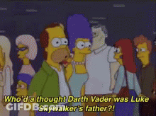 A Group Of Cartoon Characters Including Homer Simpson And Marge Simpson Are Standing Next To Each Other GIF