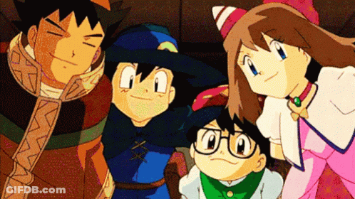 Group Of Cartoon Characters Posing GIF