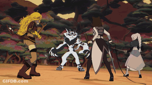 A Group Of Cartoon Characters Standing Next To Each Other Including A Tiger GIF