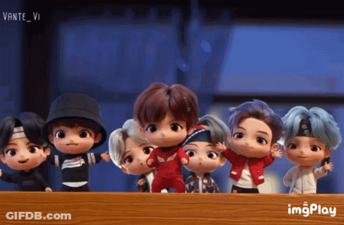A Group Of Cartoon Characters Standing Next To Each Other With A Watermark That Says Imgplay At The Bottom GIF