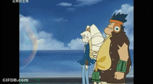 Cartoon Characters With D Wristbands GIF